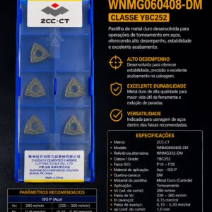 INSERTO ZCC-CT WNMG060408 YBC252