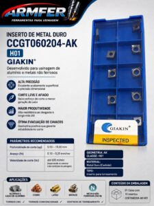 (GIAKIN) - Inserto MD CCGT060204-AK