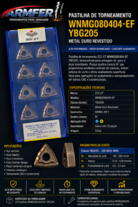(ZCC-CT) - Inserto WNMG080404-EF YBG205.