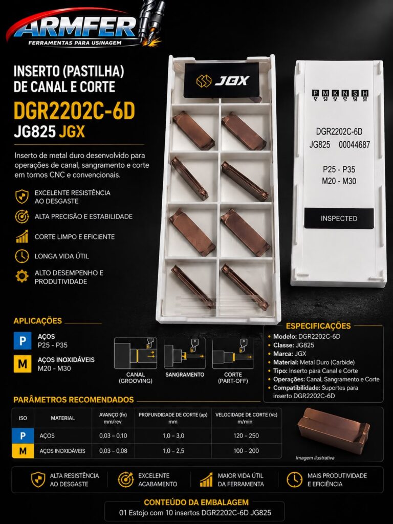 (JGX) - Inserto DGR2202C-6D JG825